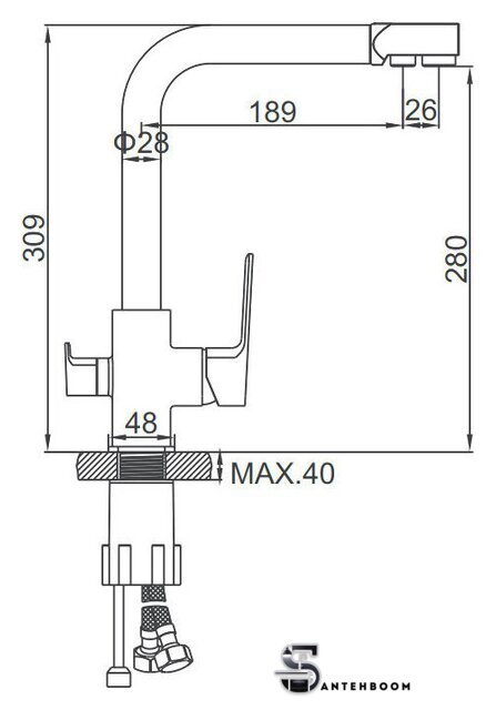 Смеситель Ledeme L4080-3 - Изображение №2 — Интернет-магазин santehboom.by
