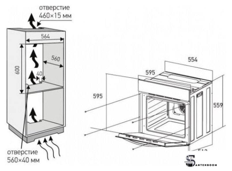 Электрический духовой шкаф ZorG NEO610 black - Изображение №2 — Интернет-магазин santehboom.by
