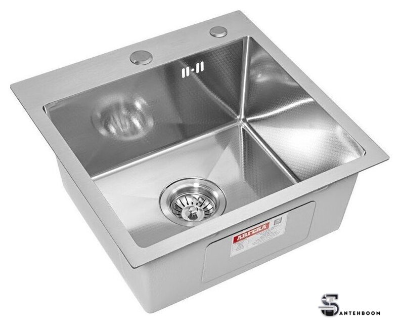 Кухонная мойка ARFEKA ECO AR 450*450 SATIN DECOR (настольная) - Изображение №1 — Интернет-магазин santehboom.by