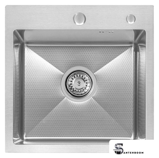 Кухонная мойка ARFEKA ECO AR 450*450 SATIN DECOR (настольная) - Изображение №2 — Интернет-магазин santehboom.by