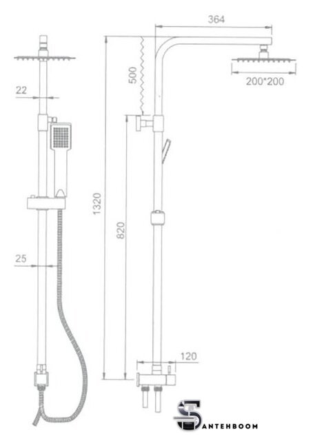 Душевая система  Ledeme L2416 - Изображение №2 — Интернет-магазин santehboom.by