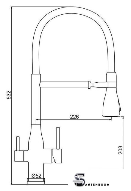 Смеситель Gappo G4399-75 - Изображение №2 — Интернет-магазин santehboom.by