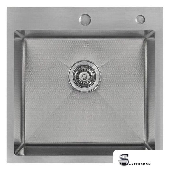 Кухонная мойка ALLBA 500x500 Satin Decor (коландер, дозатор) - Изображение №3 — Интернет-магазин santehboom.by
