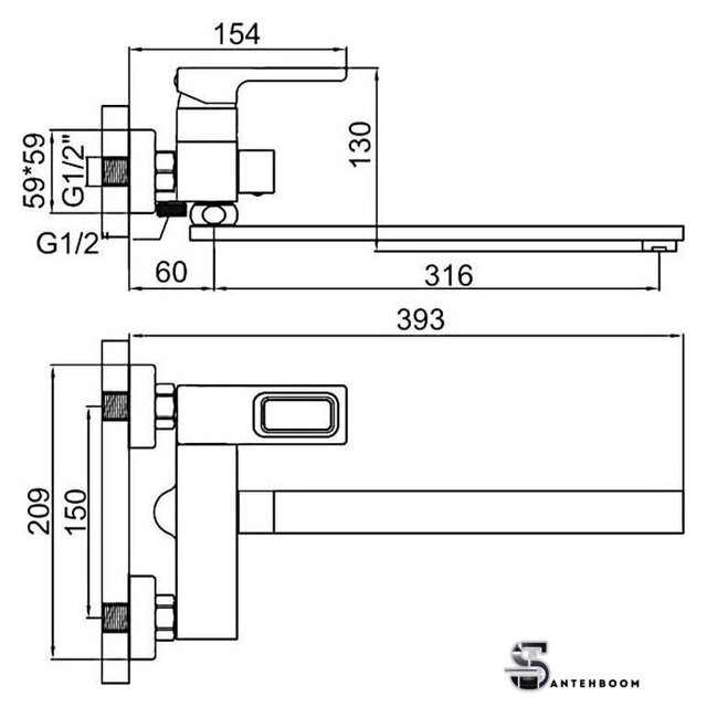 Смеситель Gerhans K13127W - Изображение №2 — Интернет-магазин santehboom.by