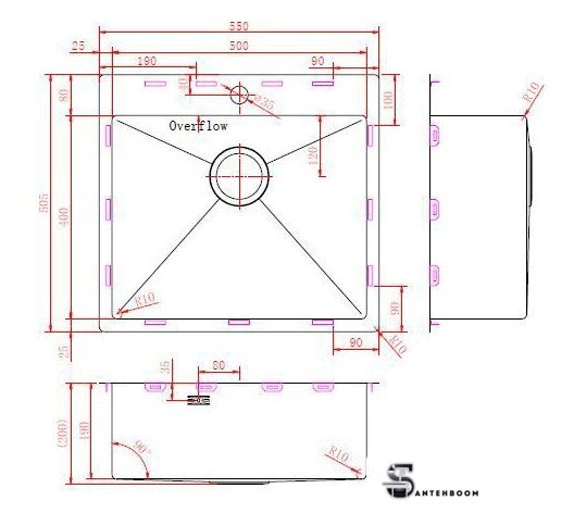 Кухонная мойка ZorG ZRN 5055 Premium PVD Gunblack - Изображение №3 — Интернет-магазин santehboom.by