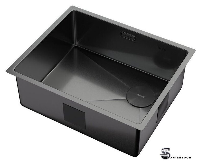Кухонная мойка ZorG Zerox 54 U / IF Side SF PVD Gunblack - Изображение №2 — Интернет-магазин santehboom.by