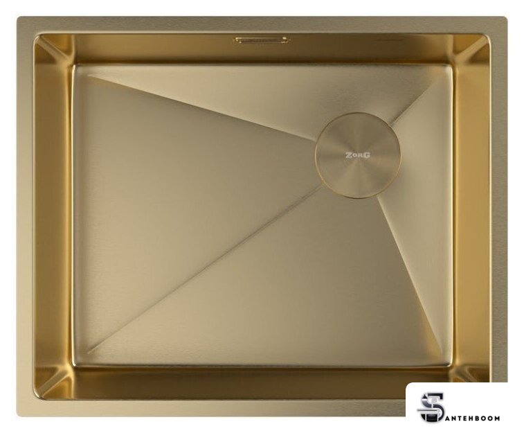 Кухонная мойка ZorG Zerox 54 U / IF Side SF PVD Gold - Изображение №3 — Интернет-магазин santehboom.by