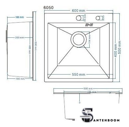 Кухонная мойка Schtoff Best Decor Black 6050 - Изображение №8 — Интернет-магазин santehboom.by