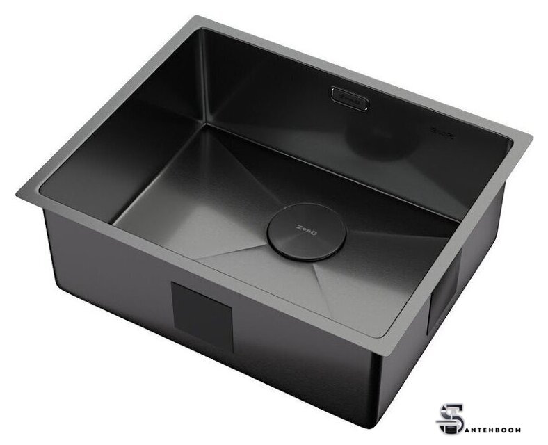Кухонная мойка ZorG Zerox 54 U / IF PVD Gunblack - Изображение №2 — Интернет-магазин santehboom.by