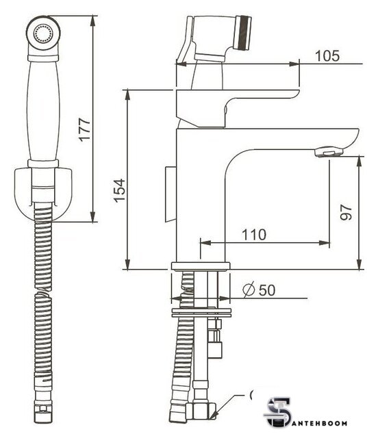 Смеситель с лейкой для биде Gappo Noar G1048-1 - Изображение №18 — Интернет-магазин santehboom.by