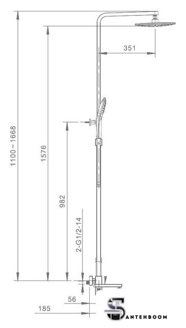 Душевая система  Gappo G2417-6 - Изображение №2 — Интернет-магазин santehboom.by