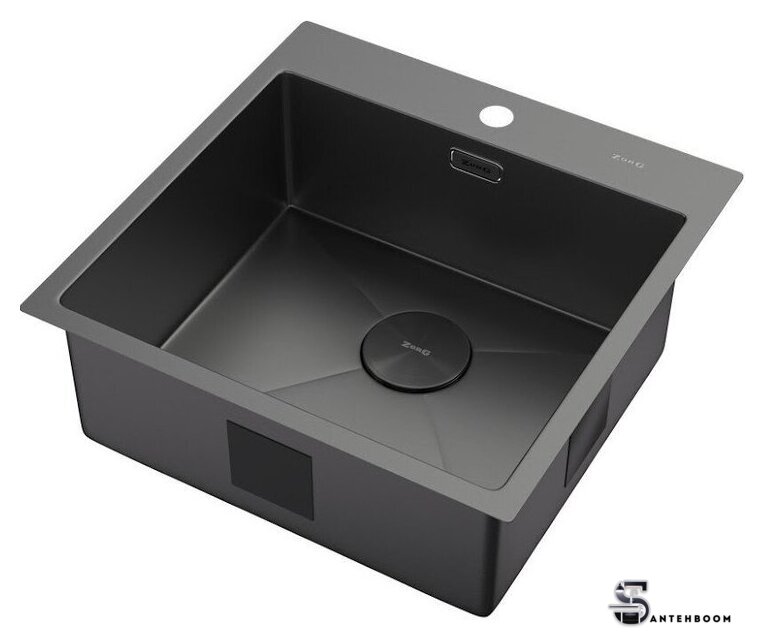 Кухонная мойка ZorG Zerox 51 IF Zurinox PVD Gunblack - Изображение №2 — Интернет-магазин santehboom.by