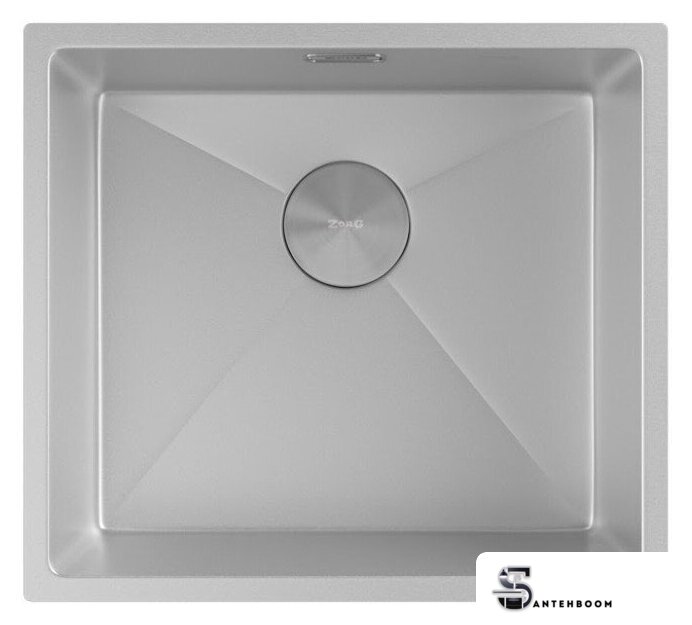 Кухонная мойка ZorG Zerox 49 U / IF Zurinox Steel - Изображение №3 — Интернет-магазин santehboom.by