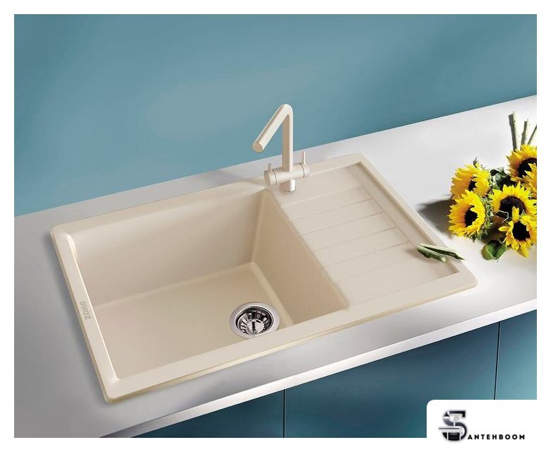 Кухонная мойка ZorG Dello 78 (слоновая кость) - Изображение №3 — Интернет-магазин santehboom.by