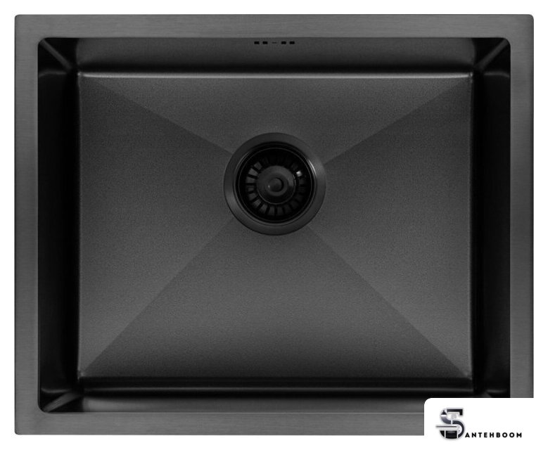 Кухонная мойка ARFEKA ECO AR 550*450 BLACK PVD NANO DECOR VOLCANIC ROCK - Изображение №3 — Интернет-магазин santehboom.by