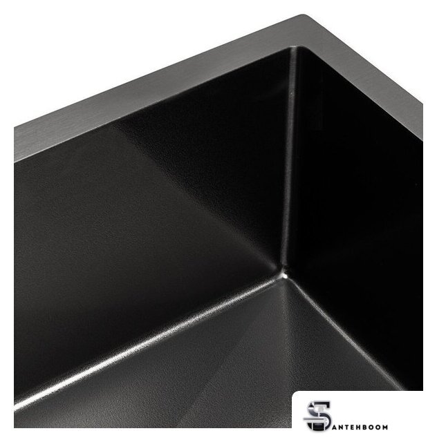Кухонная мойка ARFEKA ECO AR 550*450 BLACK PVD NANO DECOR VOLCANIC ROCK - Изображение №6 — Интернет-магазин santehboom.by