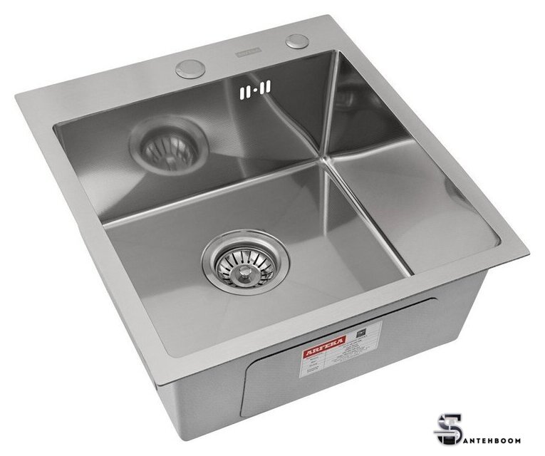 Кухонная мойка ARFEKA ECO AR 450*500 SATIN DECOR MILLET GRAINS - Изображение №1 — Интернет-магазин santehboom.by