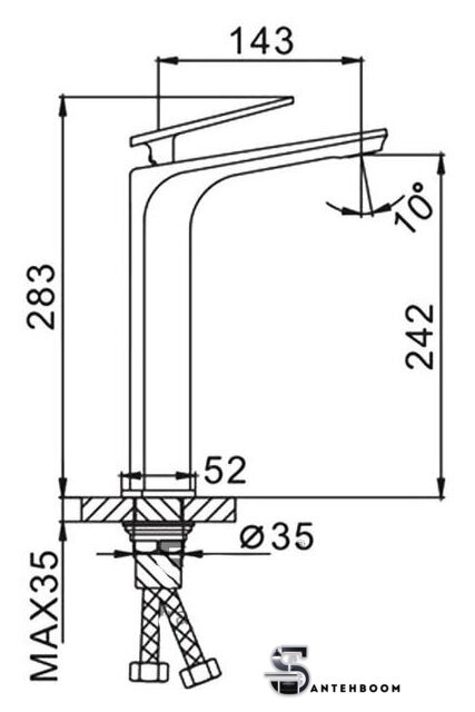 Смеситель FRAP H57 F1057-2 - Изображение №2 — Интернет-магазин santehboom.by