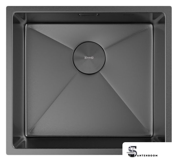 Кухонная мойка ZorG Zerox 49 U / IF PVD Gunblack - Изображение №3 — Интернет-магазин santehboom.by
