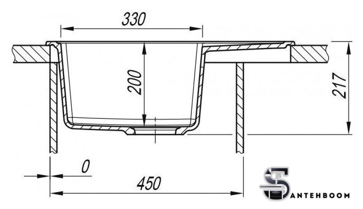 Кухонная мойка ARFEKA Alexia 58 Wet Graphite - Изображение №7 — Интернет-магазин santehboom.by