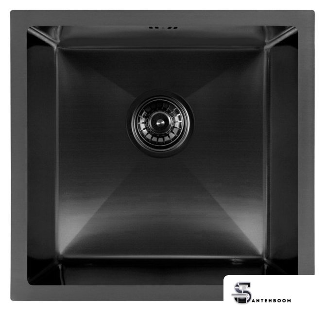 Кухонная мойка ARFEKA ECO AR 450*450 BLACK PVD NANO DECOR MILLET GRAINS - Изображение №1 — Интернет-магазин santehboom.by