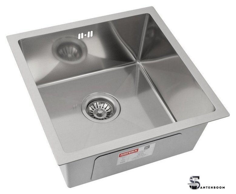 Кухонная мойка ARFEKA ECO AR 450*450 SATIN DECOR MILLET GRAINS - Изображение №1 — Интернет-магазин santehboom.by