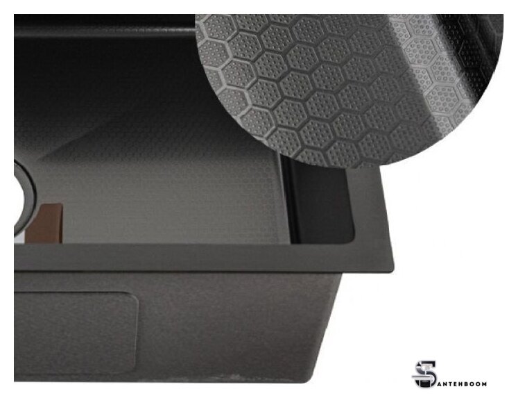 Кухонная мойка Schtoff Undermount Best Decor Black 4545 - Изображение №3 — Интернет-магазин santehboom.by