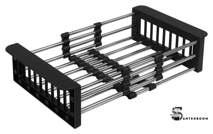 Кухонная мойка Schtoff Best Decor Black 4550 + коландер KR-1 BLACK + дозатор SD-1 BLACK, комплект - Изображение №3 — Интернет-магазин santehboom.by