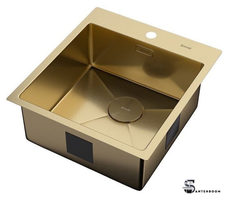 Кухонная мойка ZorG Zerox 46 IF PVD Gold - Изображение №2 — Интернет-магазин santehboom.by