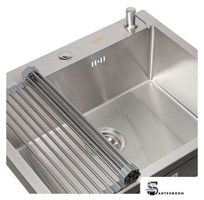 Кухонная мойка ARFEKA ECO AR мойка 600*500, роллер-мат, дозатор SATIN - Изображение №8 — Интернет-магазин santehboom.by