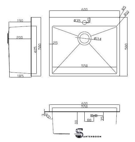 Кухонная мойка ARFEKA ECO AR мойка 600*500, роллер-мат, дозатор SATIN - Изображение №5 — Интернет-магазин santehboom.by