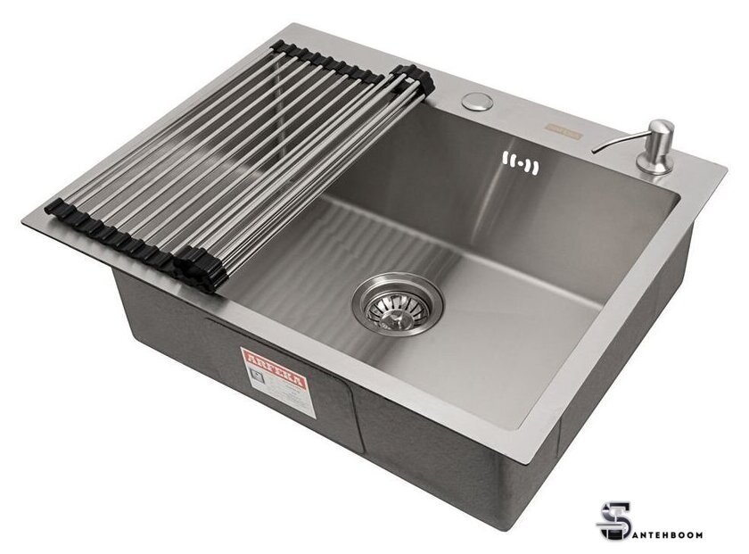 Кухонная мойка ARFEKA ECO AR мойка 600*500, роллер-мат, дозатор SATIN - Изображение №1 — Интернет-магазин santehboom.by