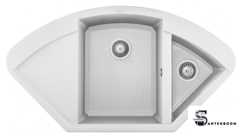 Кухонная мойка Elleci Easy Corner Bianco Titano 68 - Изображение №1 — Интернет-магазин santehboom.by