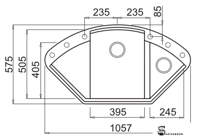 Кухонная мойка Elleci Easy Corner Bianco Titano 68 - Изображение №2 — Интернет-магазин santehboom.by