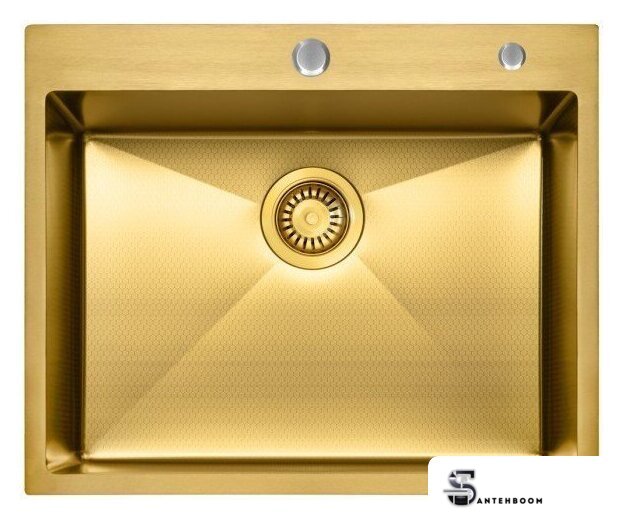 Кухонная мойка Diamond 600*500, коландер, дозатор GOLD DECOR - Изображение №3 — Интернет-магазин santehboom.by