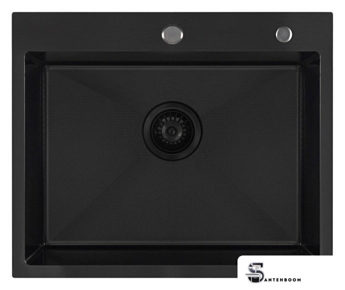 Кухонная мойка Diamond 600*500, коландер, дозатор BLACK DECOR - Изображение №3 — Интернет-магазин santehboom.by