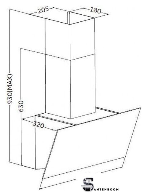 Кухонная вытяжка ZorG Atlantis 1060 60 S (черный) - Изображение №2 — Интернет-магазин santehboom.by