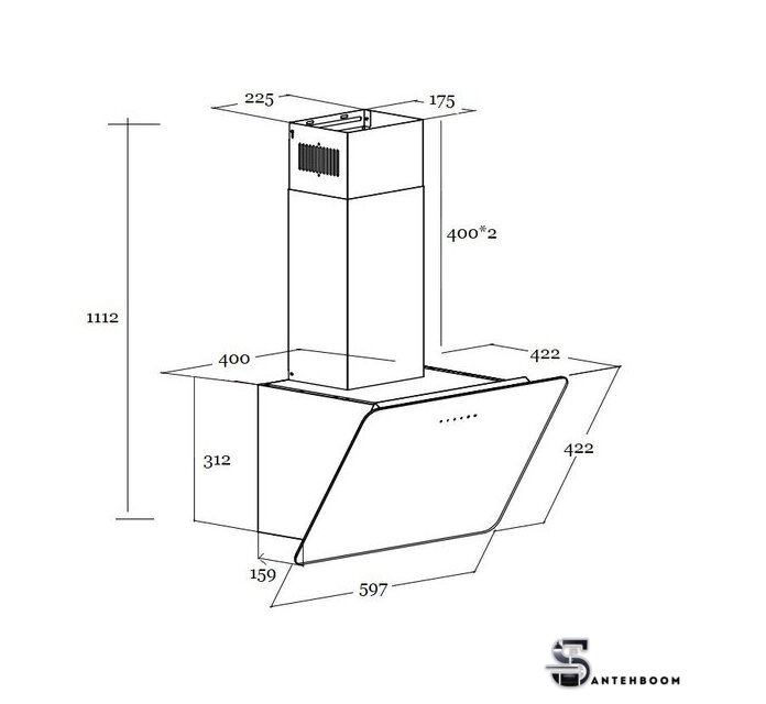 Кухонная вытяжка Schtoff Titan 60 (черный) - Изображение №3 — Интернет-магазин santehboom.by