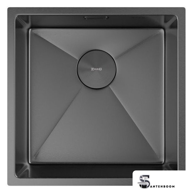 Кухонная мойка ZorG Zerox 44 U / IF PVD Gunblack - Изображение №3 — Интернет-магазин santehboom.by