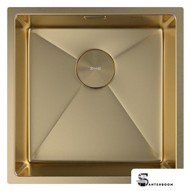 Кухонная мойка ZorG Zerox 44 U / IF PVD Gold - Изображение №3 — Интернет-магазин santehboom.by