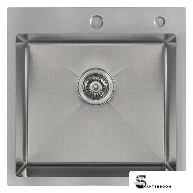 Кухонная мойка Diamond 500*500, коландер, дозатор SATIN DECOR - Изображение №2 — Интернет-магазин santehboom.by