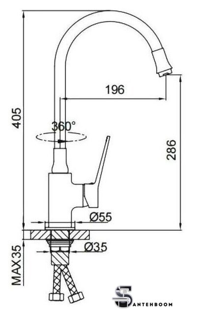 Смеситель FRAP F4462-9 - Изображение №2 — Интернет-магазин santehboom.by