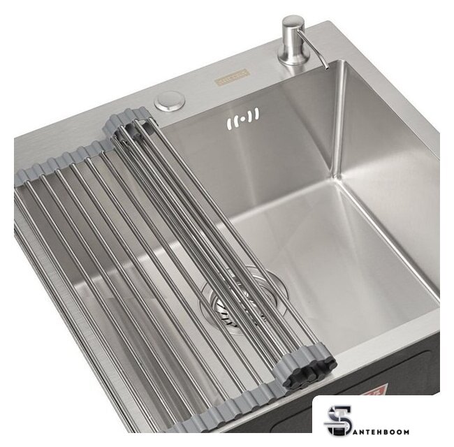 Кухонная мойка ARFEKA ECO AR мойка 500*500, роллер-мат, дозатор SATIN - Изображение №8 — Интернет-магазин santehboom.by