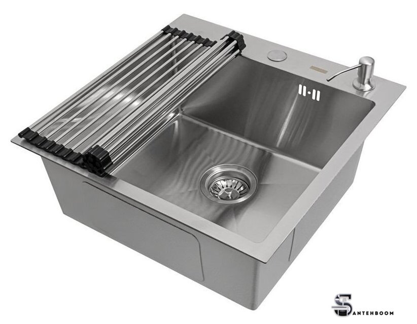 Кухонная мойка ARFEKA ECO AR мойка 500*500, роллер-мат, дозатор SATIN - Изображение №1 — Интернет-магазин santehboom.by