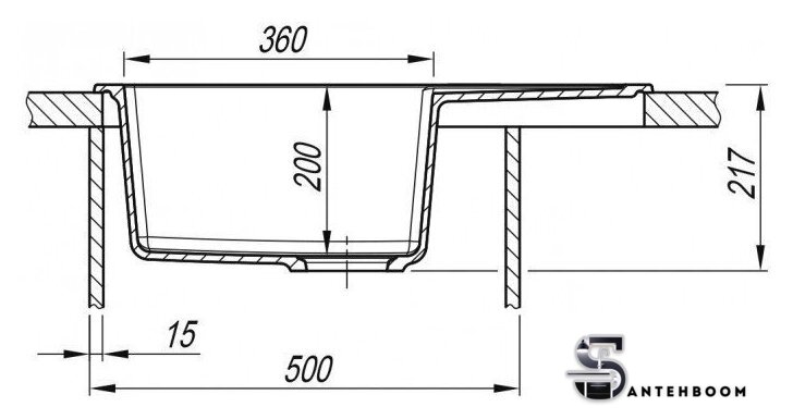 Кухонная мойка ARFEKA ZIA 65 Wet Graphite - Изображение №7 — Интернет-магазин santehboom.by