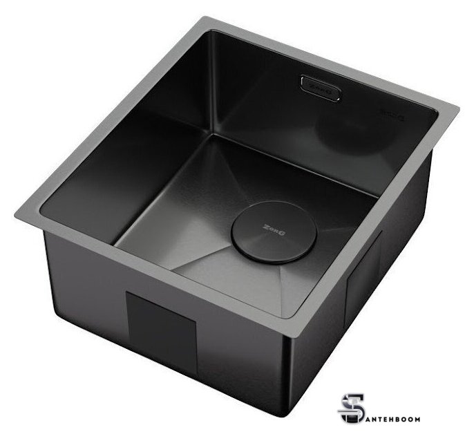 Кухонная мойка ZorG Zerox 38 U / IF PVD Gunblack - Изображение №2 — Интернет-магазин santehboom.by