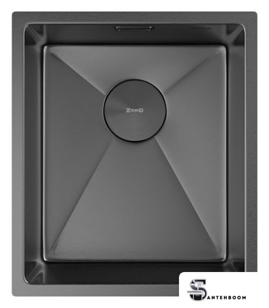 Кухонная мойка ZorG Zerox 38 U / IF PVD Gunblack - Изображение №3 — Интернет-магазин santehboom.by