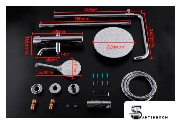 Душевая система  Gappo G2490 - Изображение №3 — Интернет-магазин santehboom.by