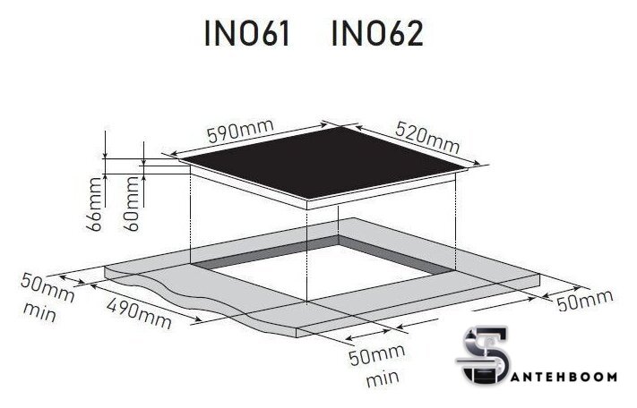 Варочная панель ZorG INO61 (черный матовый) - Изображение №4 — Интернет-магазин santehboom.by