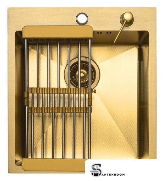 Кухонная мойка Diamond 450*500, коландер, дозатор GOLD DECOR - Изображение №2 — Интернет-магазин santehboom.by